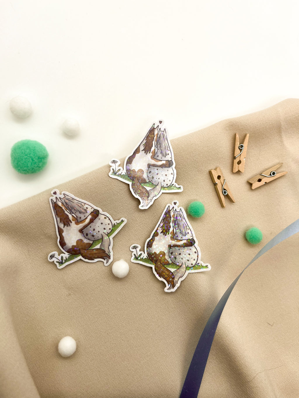 Glitzersticker "Pferdefreunde"