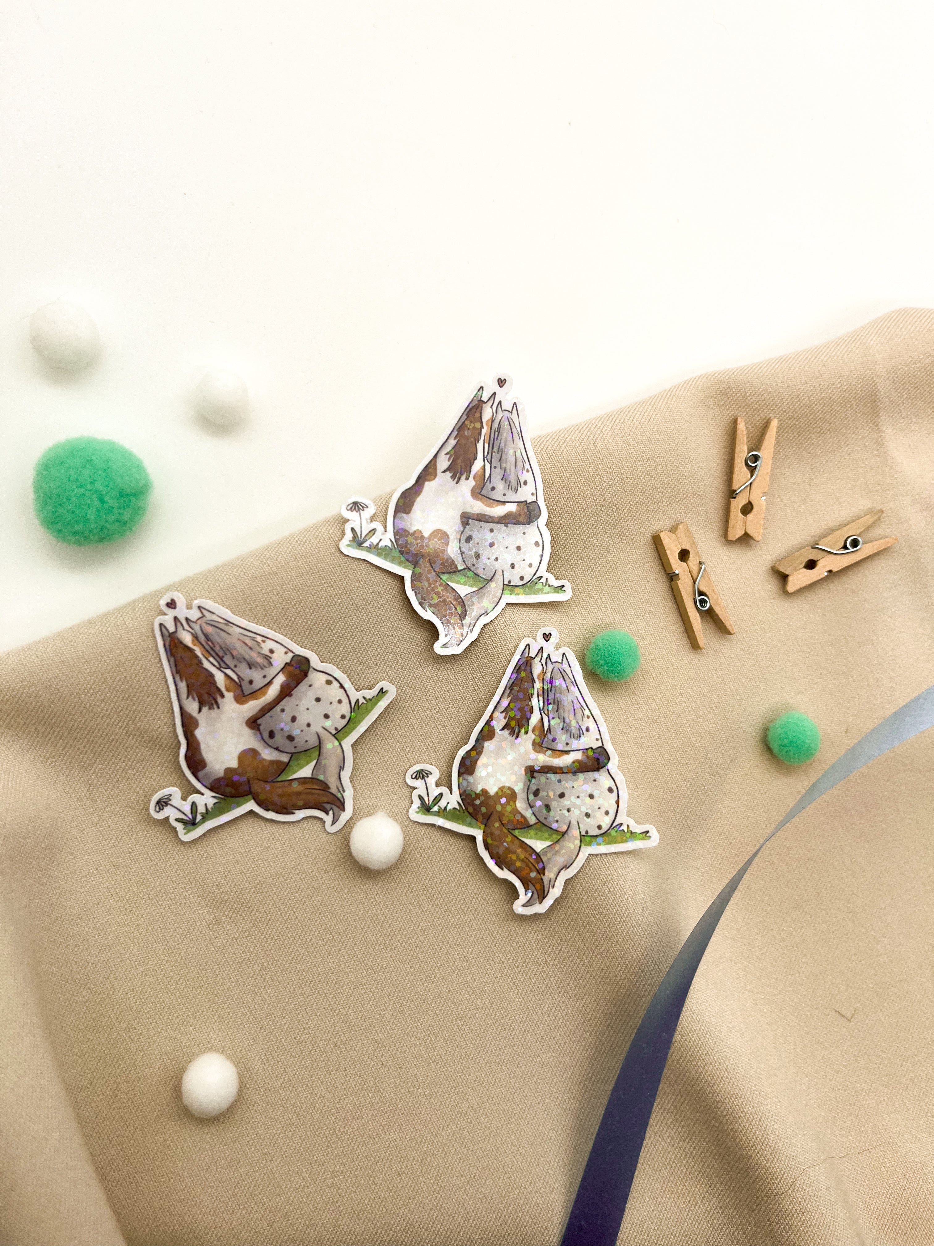 Glitzersticker "Pferdefreunde"