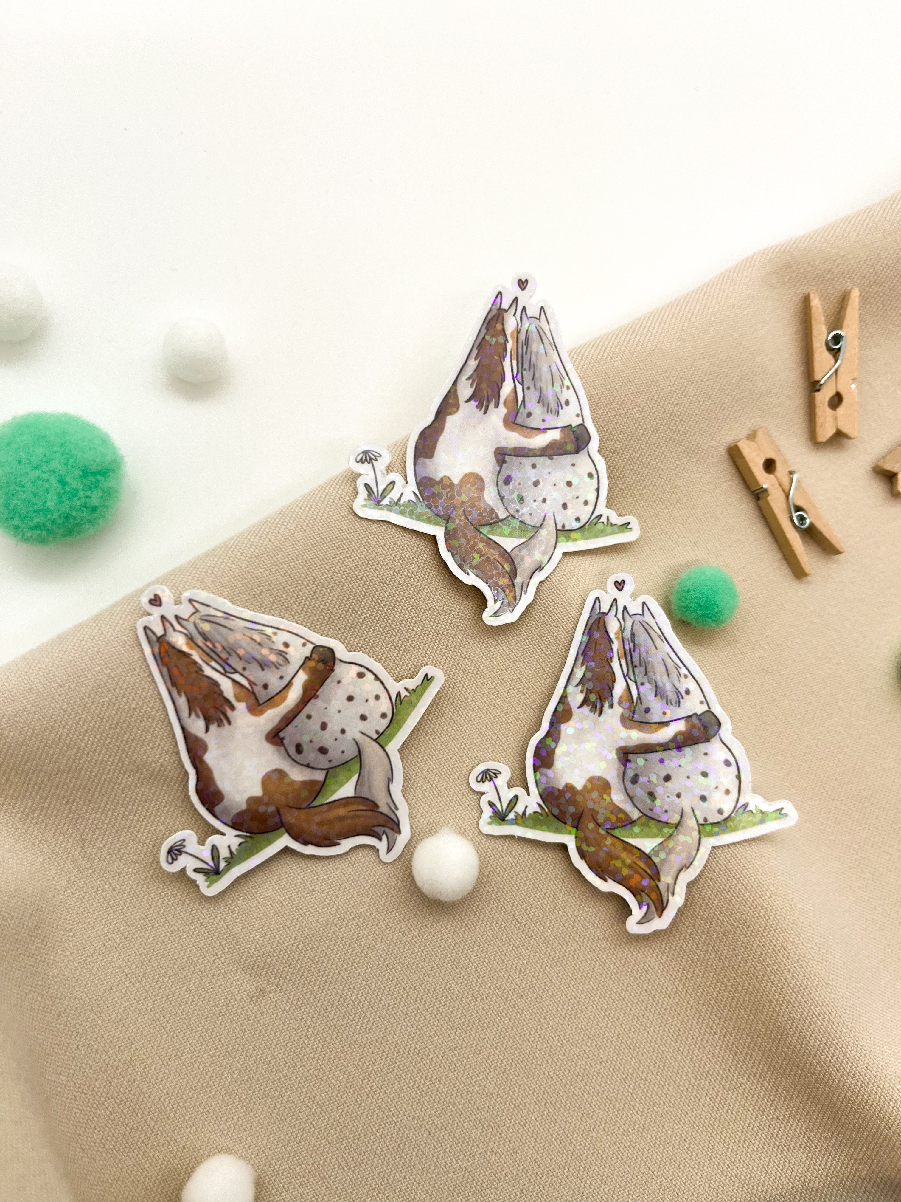 Glitzersticker "Pferdefreunde"