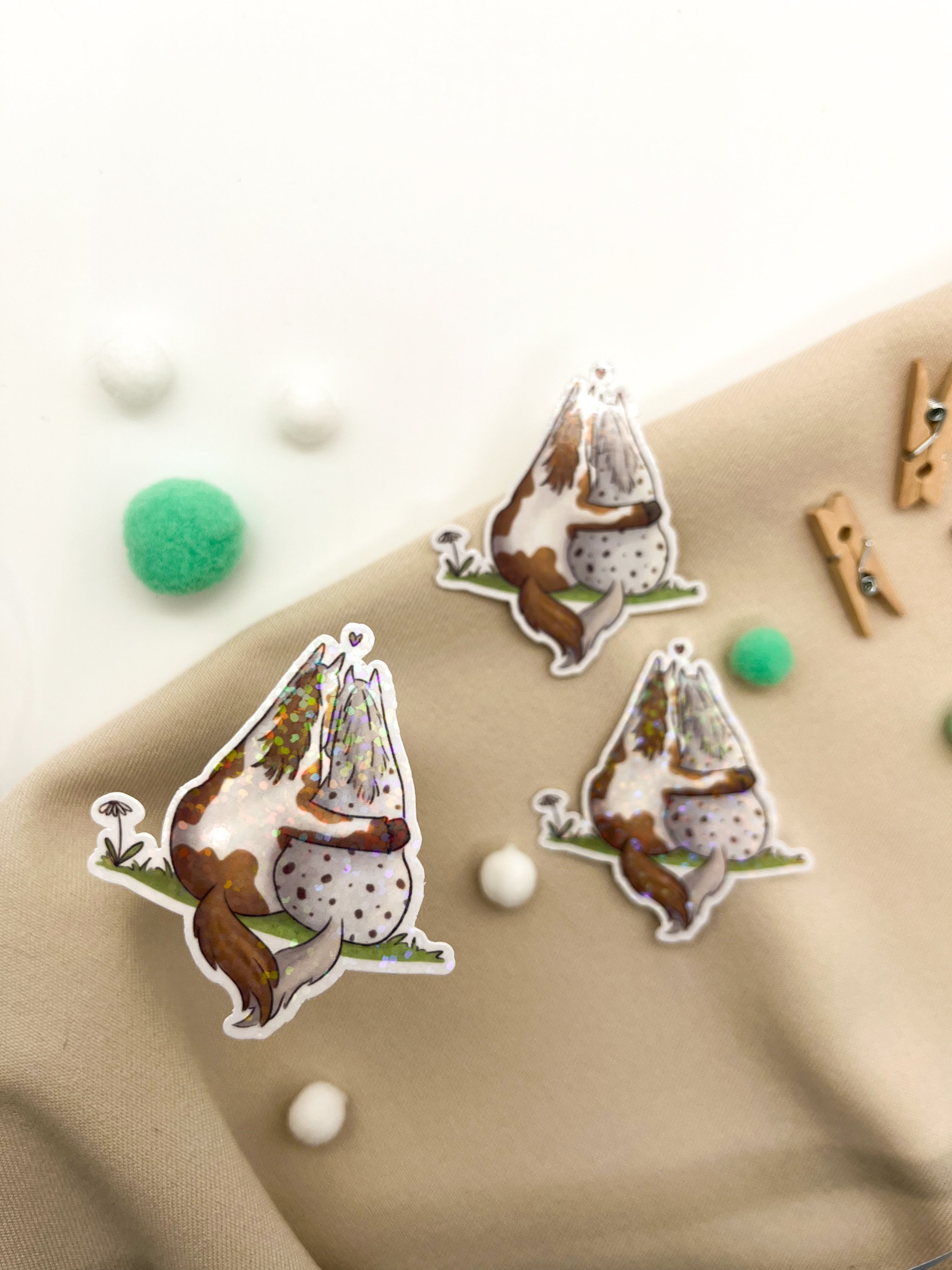 Glitzersticker "Pferdefreunde"