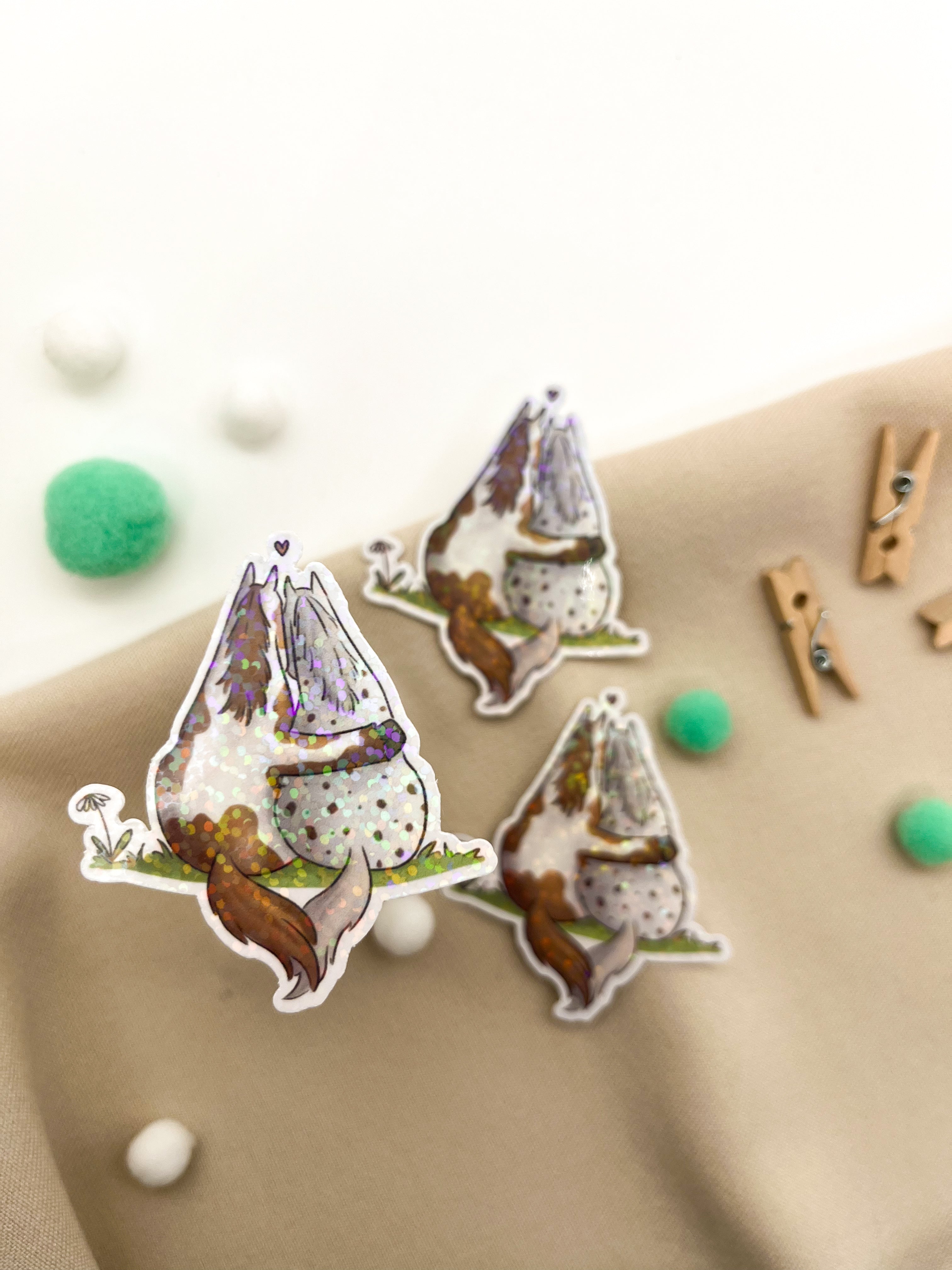 Glitzersticker "Pferdefreunde"