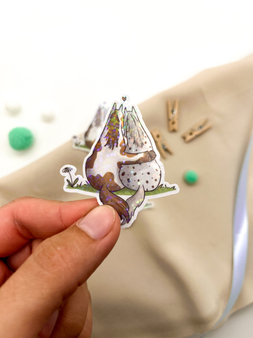 Glitzersticker "Pferdefreunde"