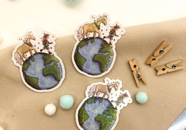 Glitzersticker "Weltenwanderer"