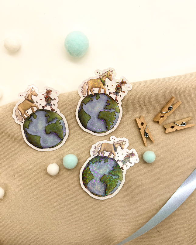 Glitzersticker "Weltenwanderer"