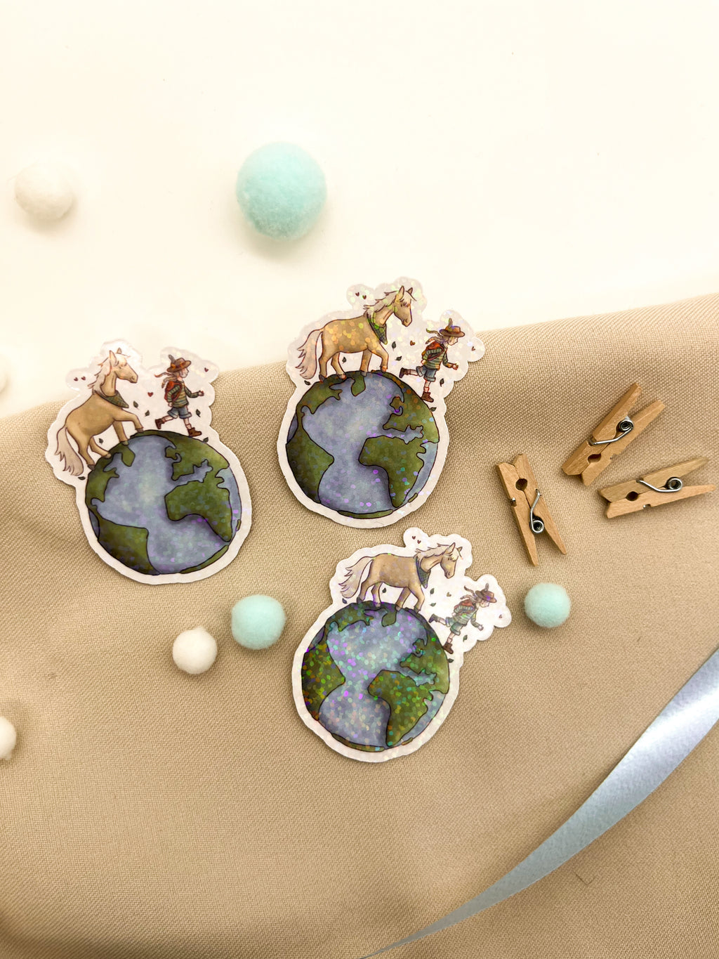 Glitzersticker "Weltenwanderer"