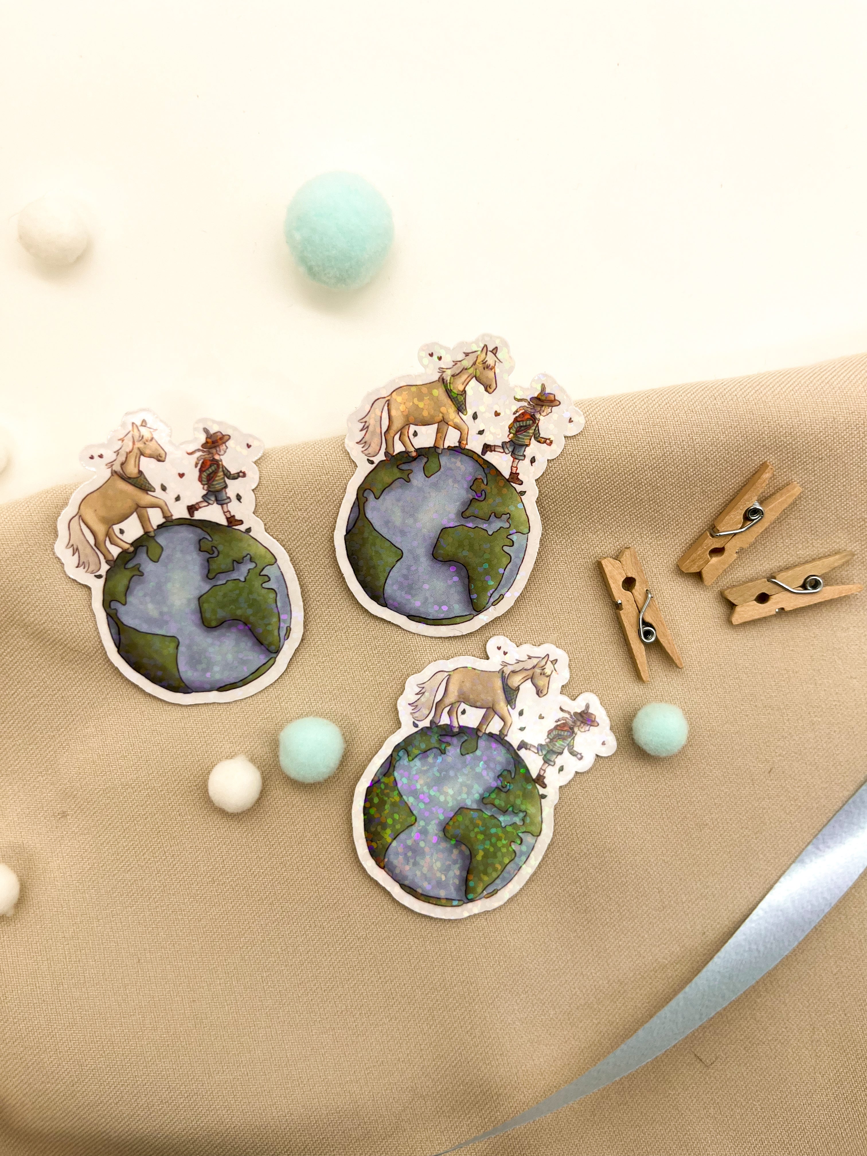 Glitzersticker "Weltenwanderer"