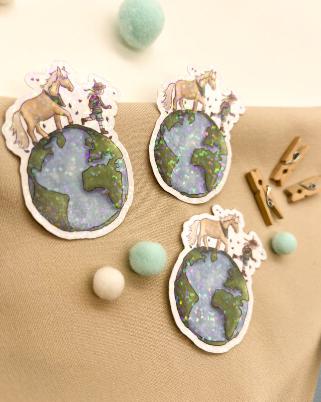 Glitzersticker "Weltenwanderer"