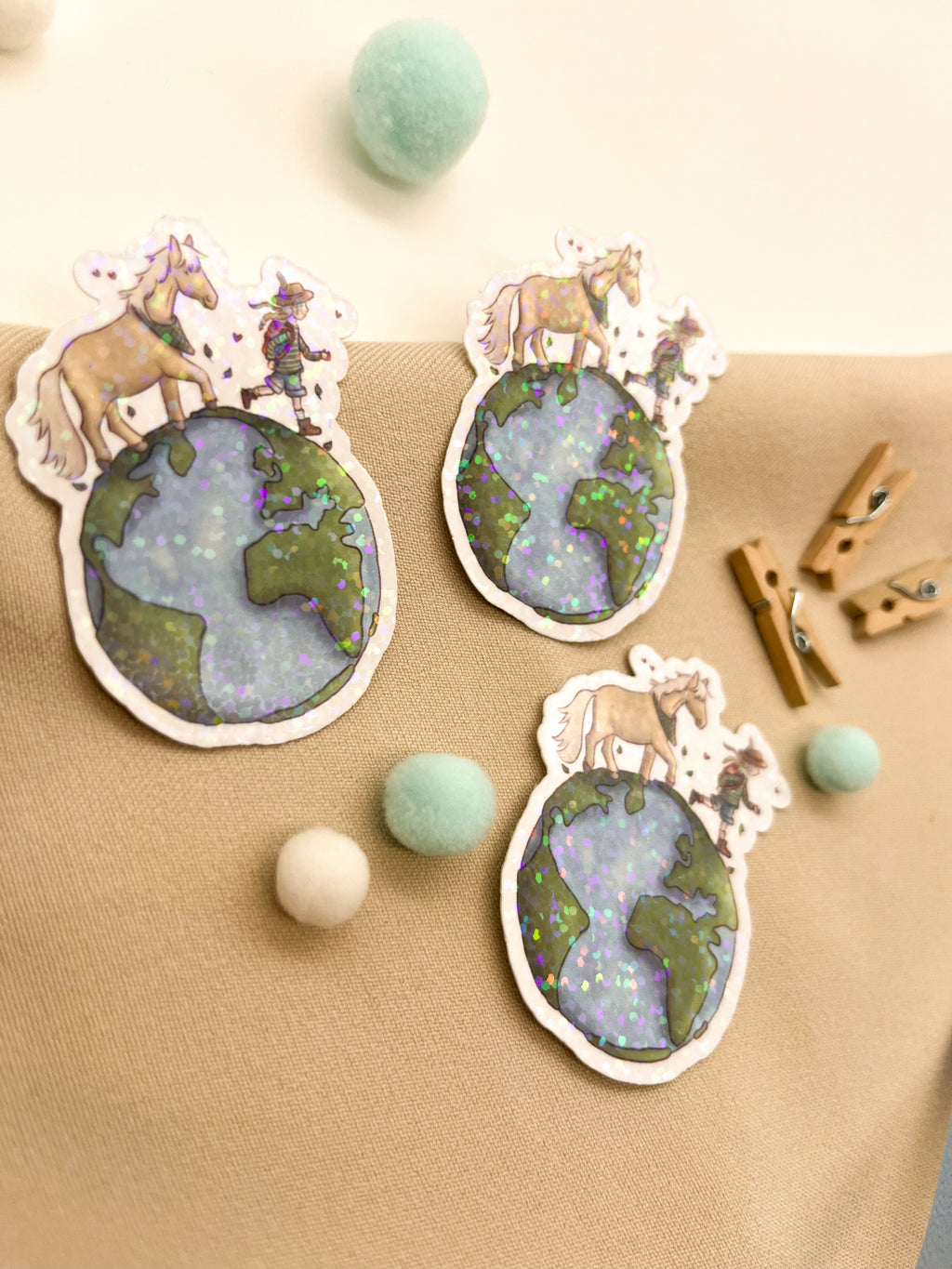 Glitzersticker "Weltenwanderer"