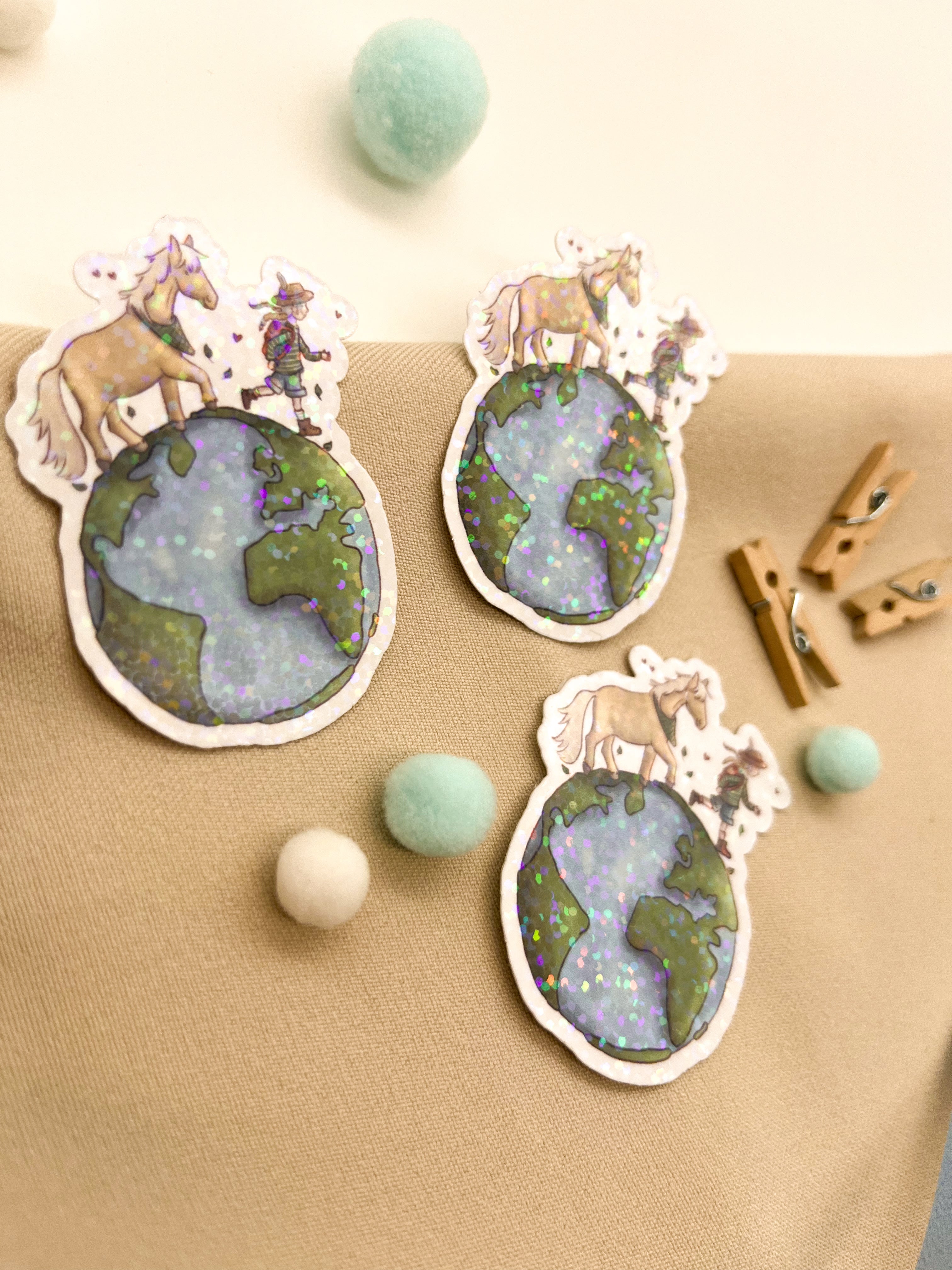 Glitzersticker "Weltenwanderer"