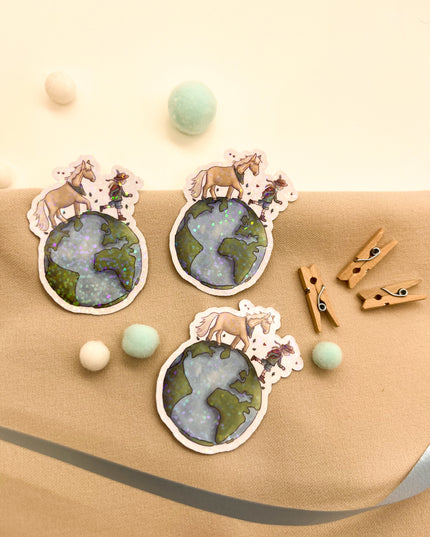 Glitzersticker "Weltenwanderer"