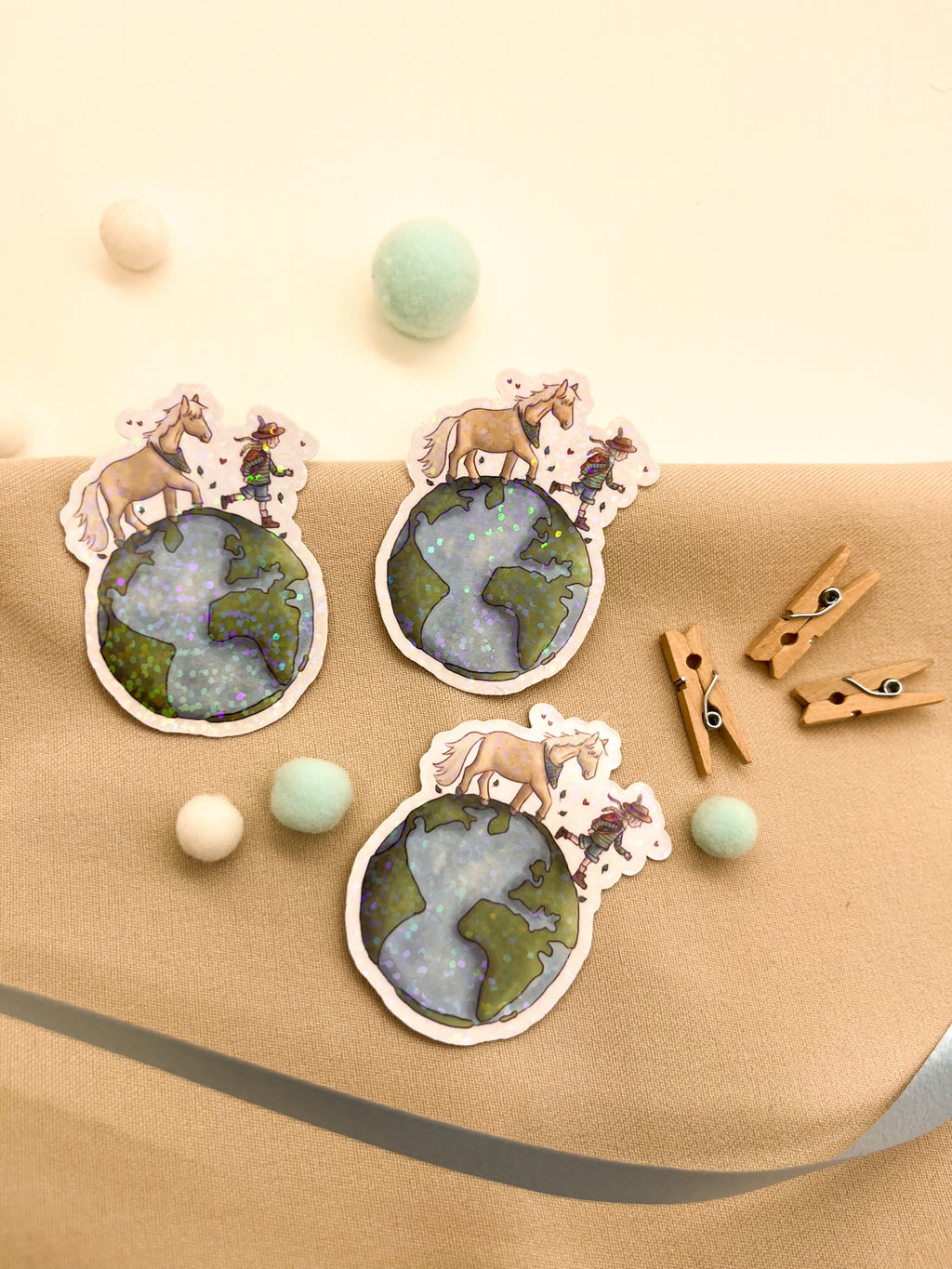 Glitzersticker "Weltenwanderer"