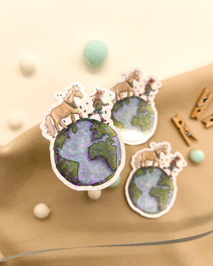 Glitzersticker "Weltenwanderer"