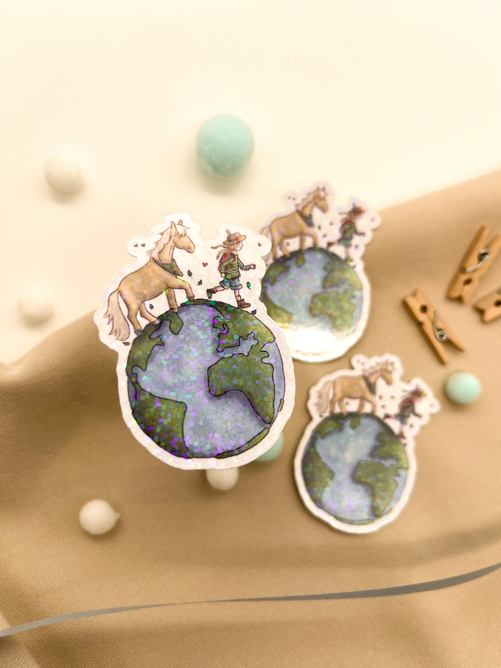 Glitzersticker "Weltenwanderer"