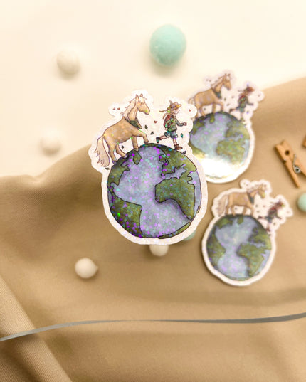 Glitzersticker "Weltenwanderer"