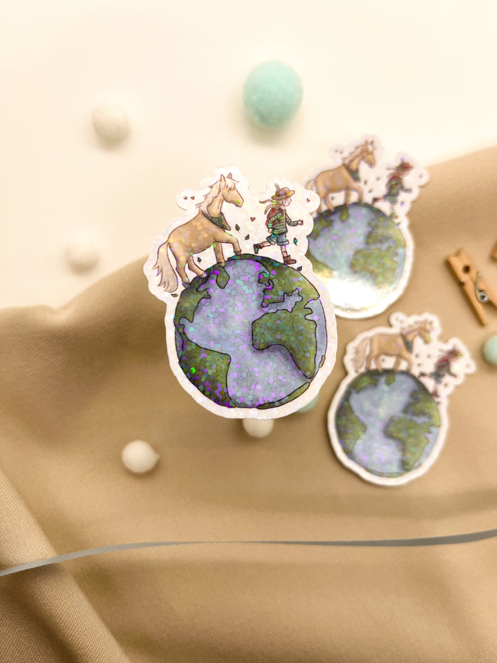 Glitzersticker "Weltenwanderer"