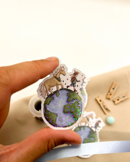 Glitzersticker "Weltenwanderer"