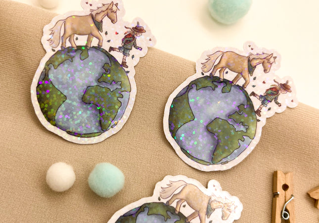 Glitzersticker "Weltenwanderer"