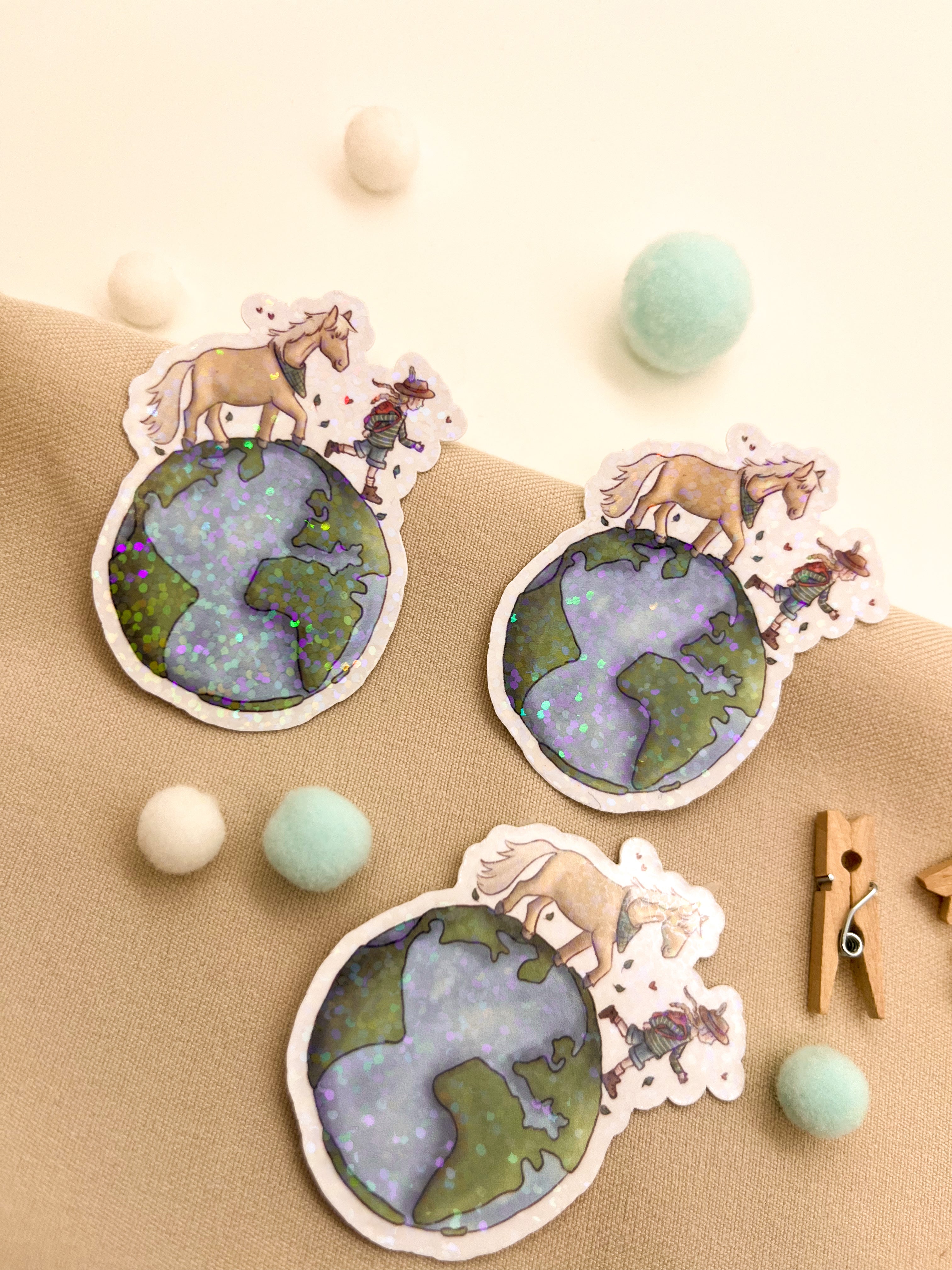 Glitzersticker "Weltenwanderer"