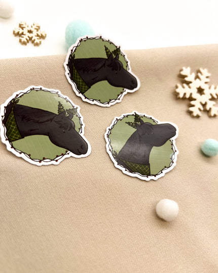 Papiersticker Weihnachten Rappe