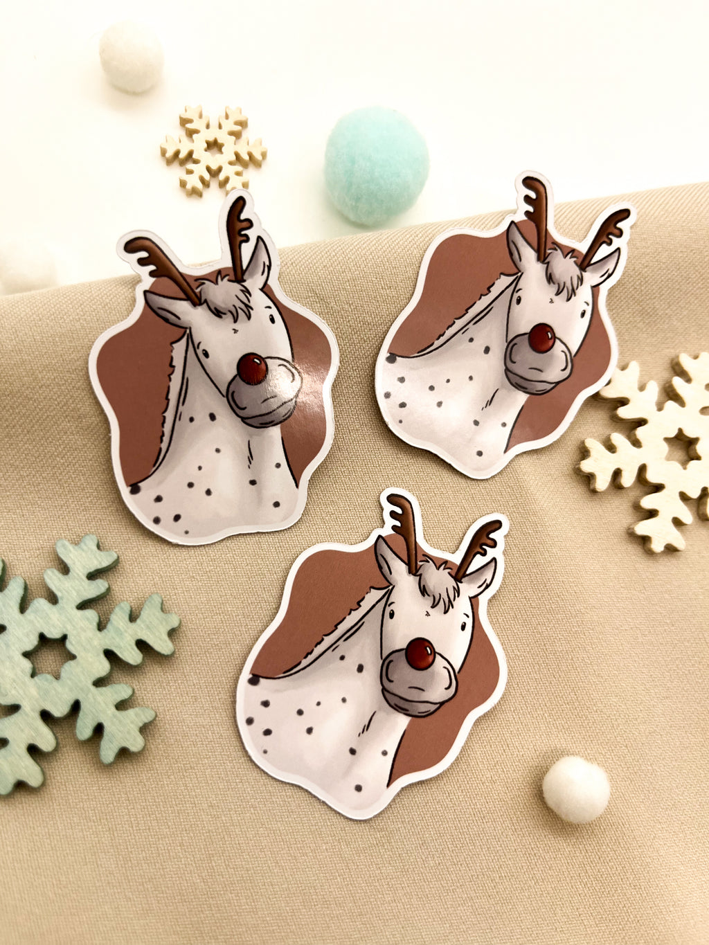 Papiersticker Weihnachten Tigerschecke