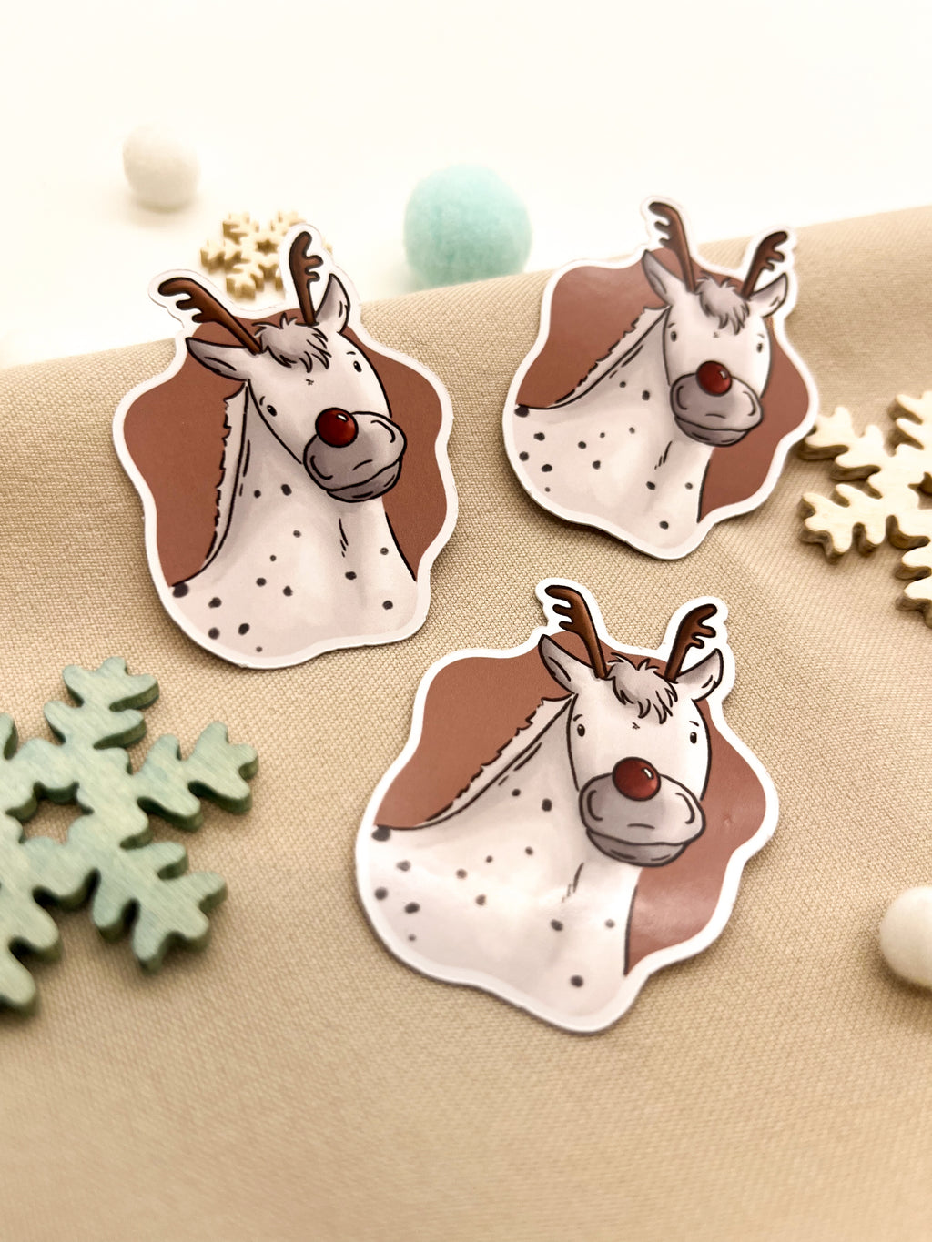 Papiersticker Weihnachten Tigerschecke