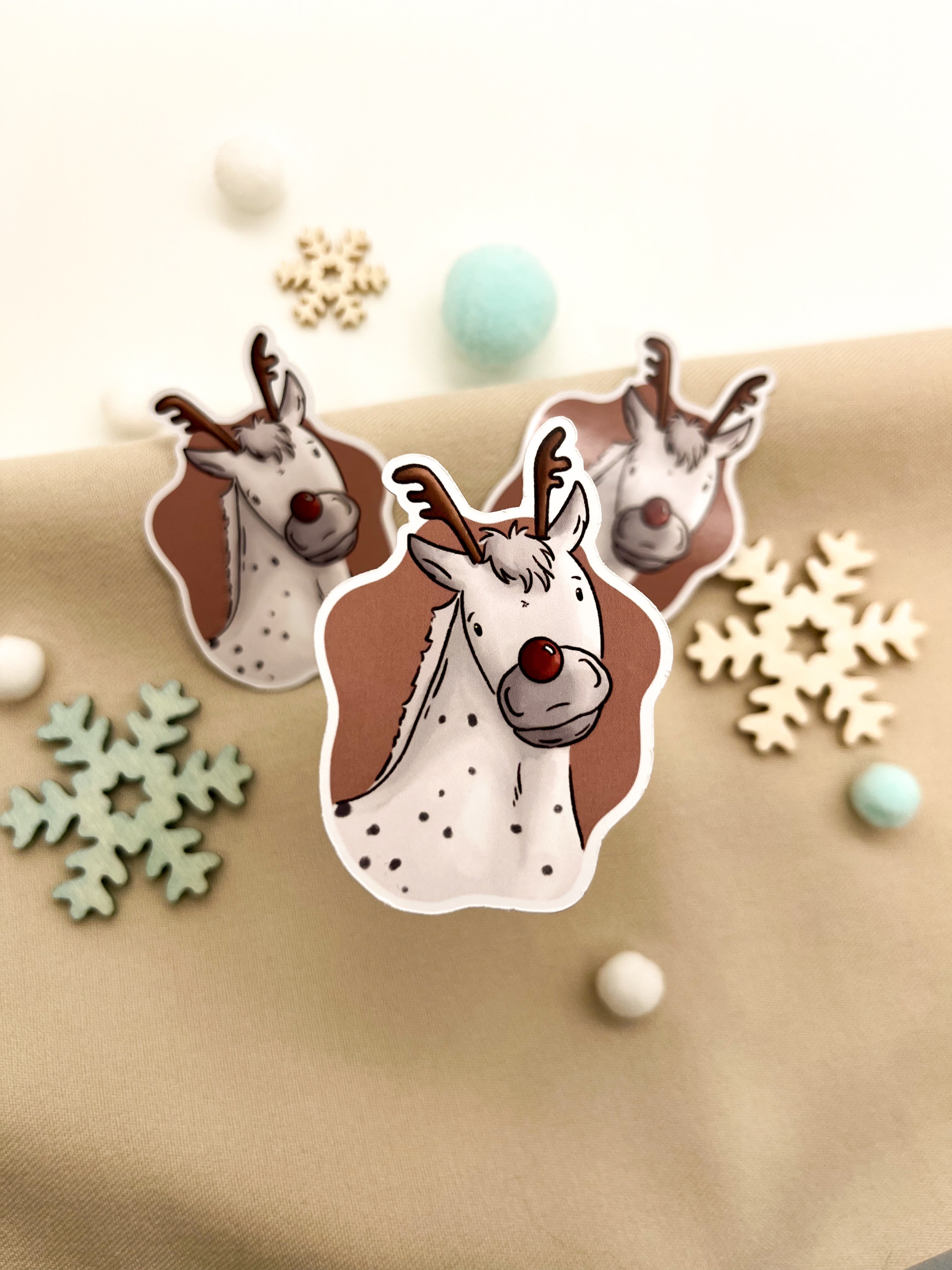 Papiersticker Weihnachten Tigerschecke