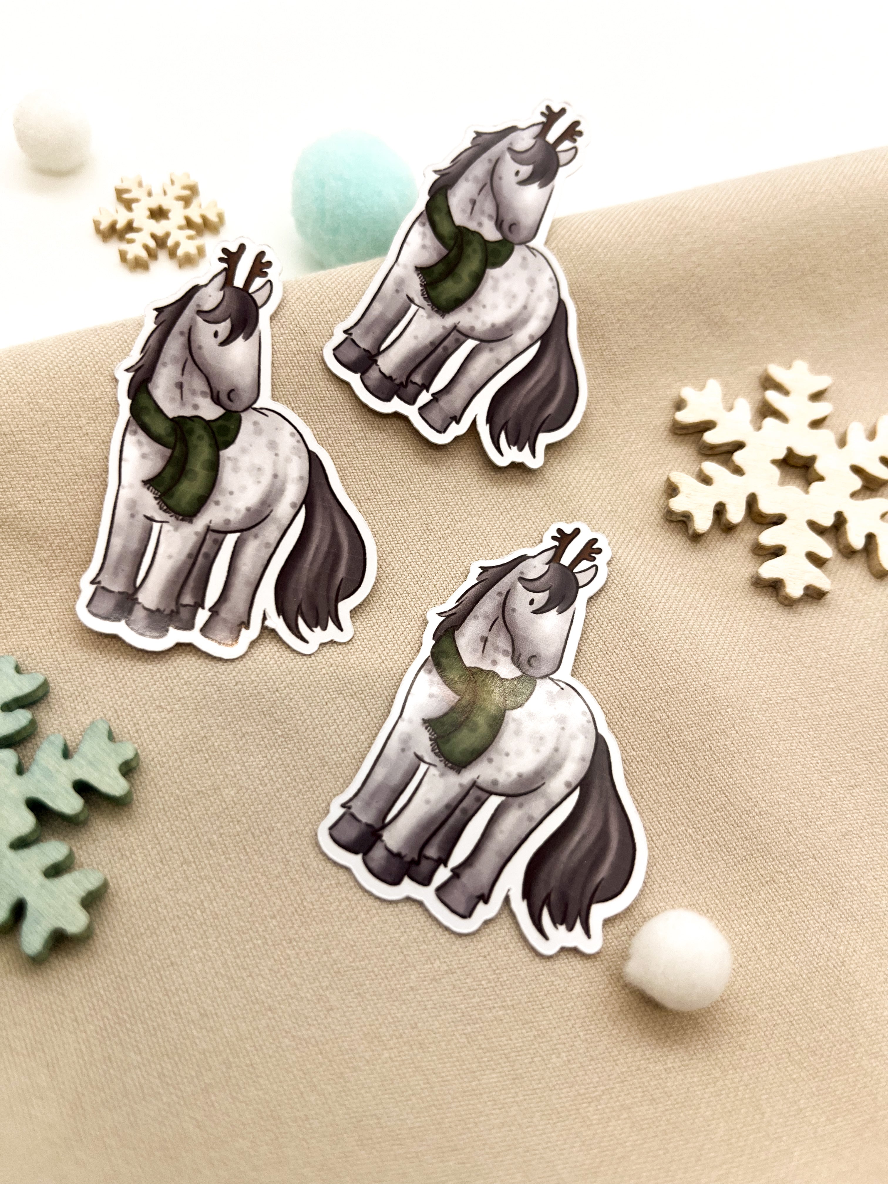 Papiersticker Weihnachten Apfelschimmel