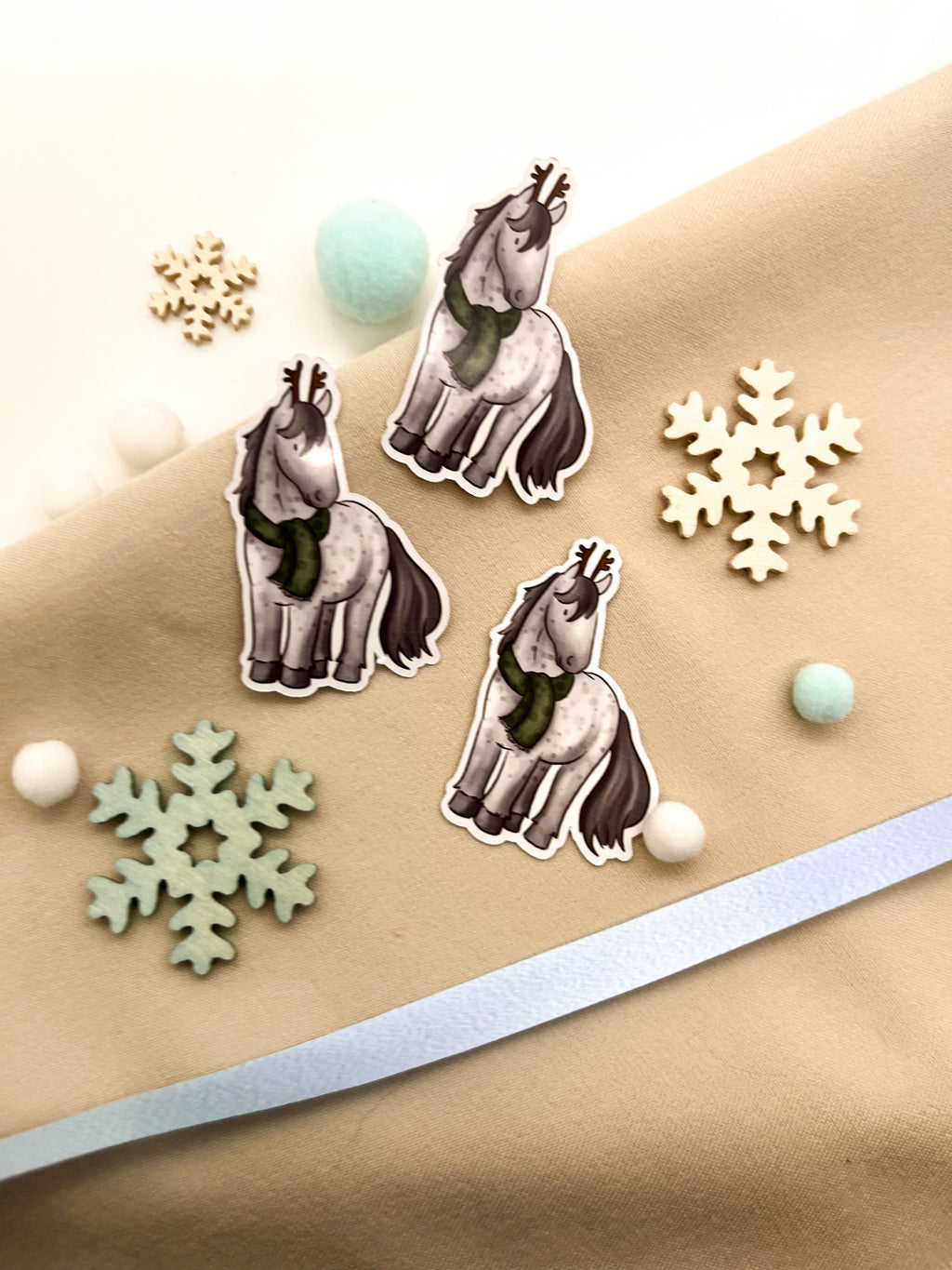 Papiersticker Weihnachten Apfelschimmel