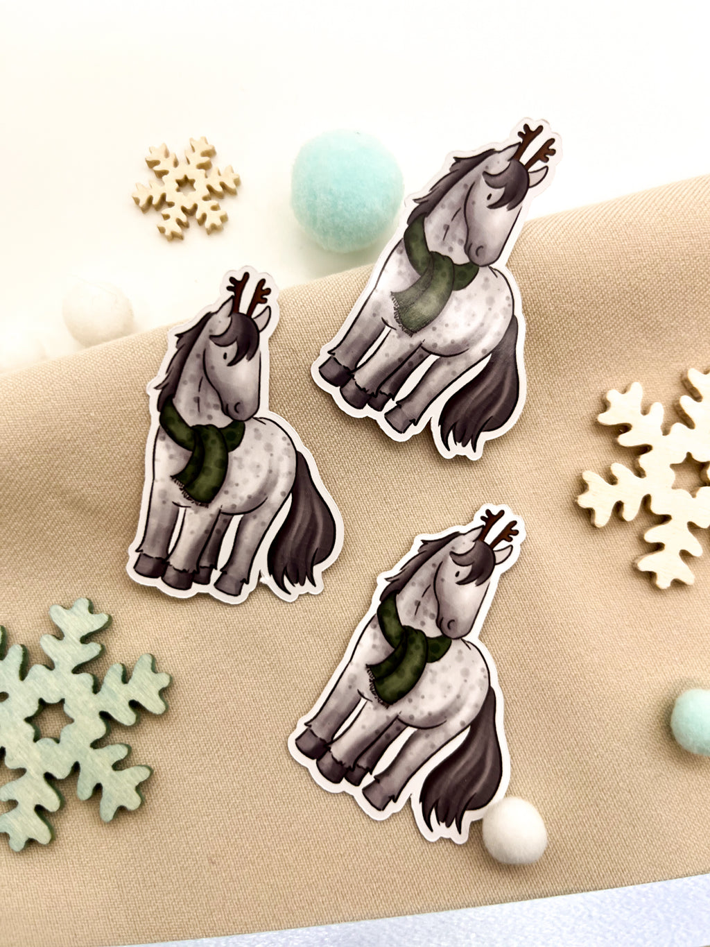 Papiersticker Weihnachten Apfelschimmel