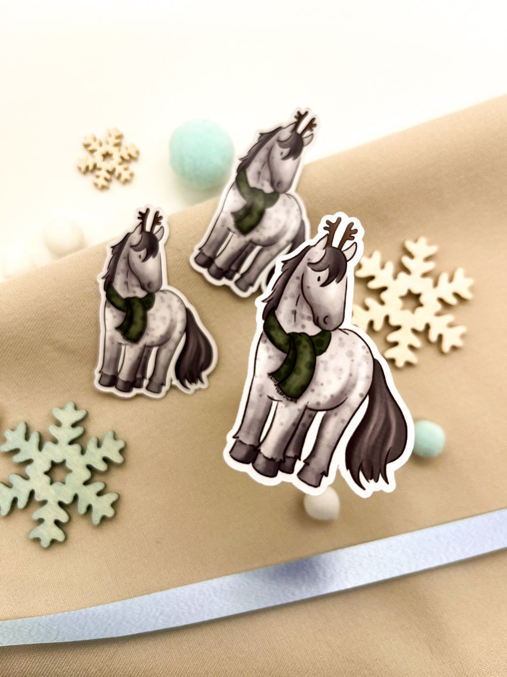 Papiersticker Weihnachten Apfelschimmel