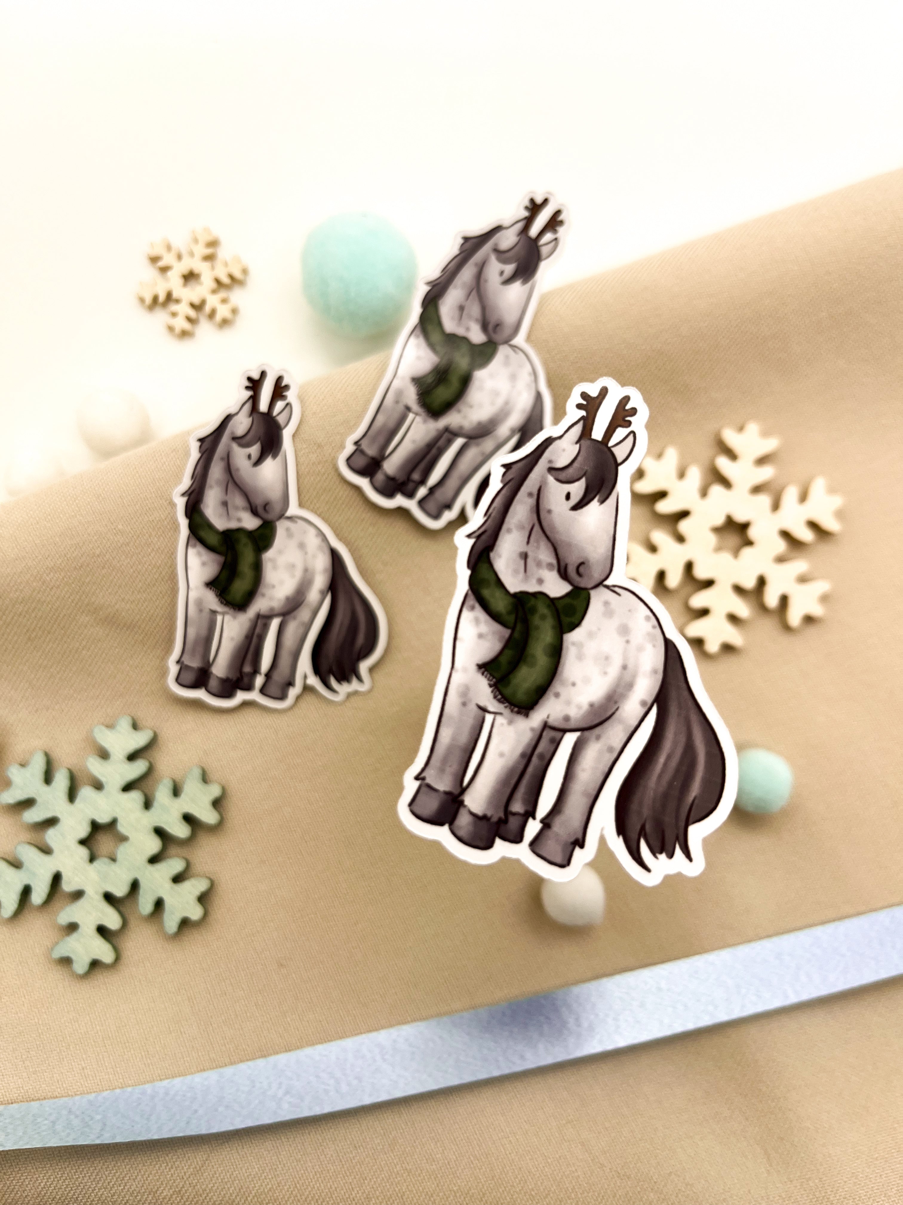 Papiersticker Weihnachten Apfelschimmel