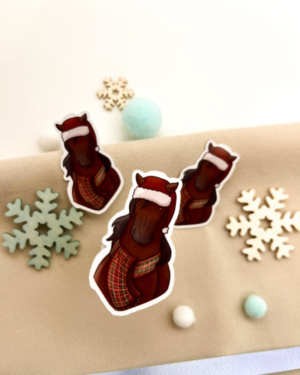 Papiersticker Weihnachten Brauner