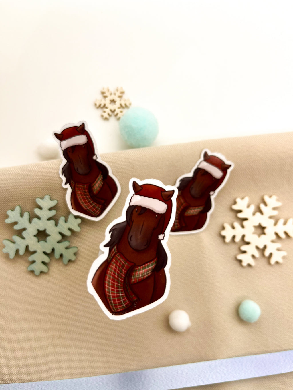 Papiersticker Weihnachten Brauner