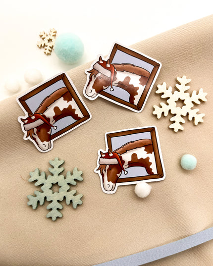 Papiersticker Weihnachten Fuchsschecke