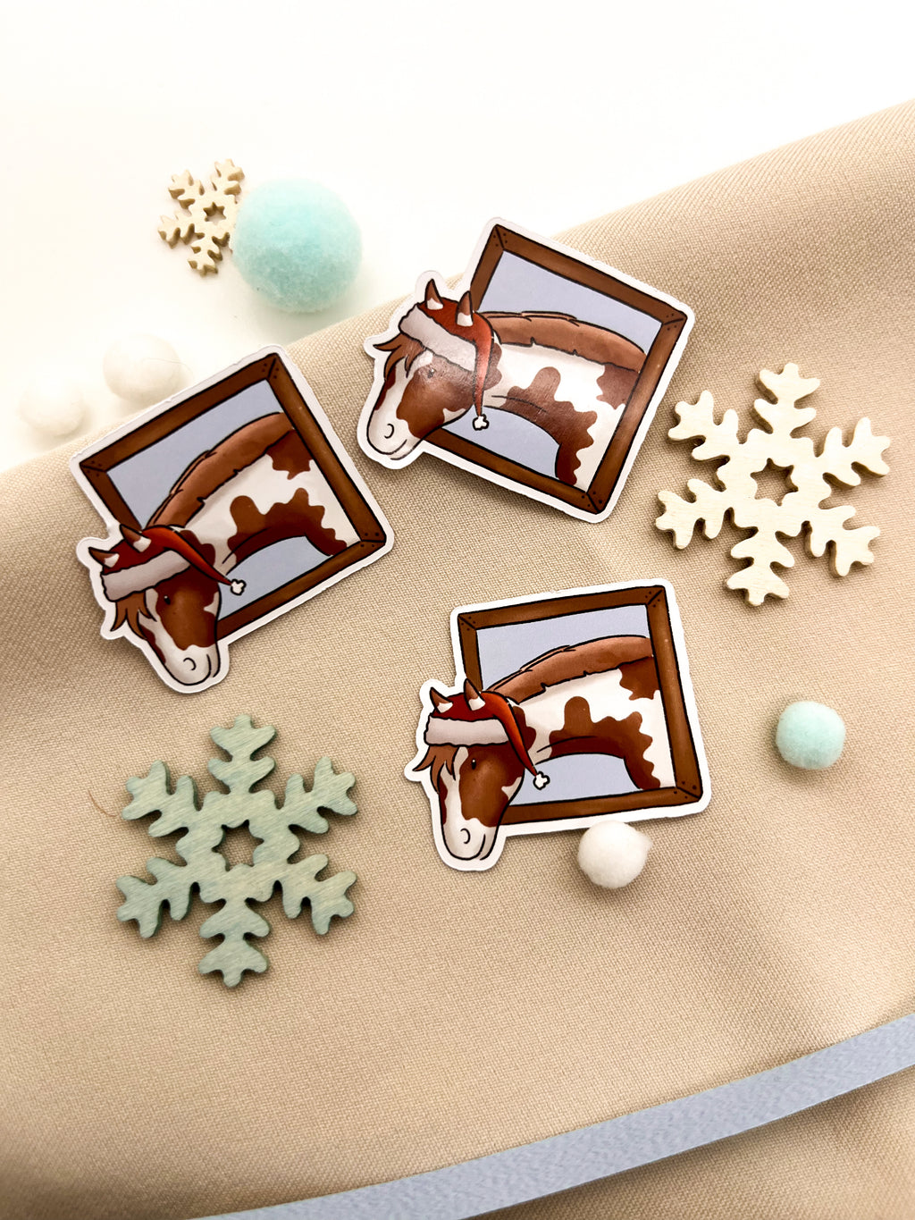 Papiersticker Weihnachten Fuchsschecke