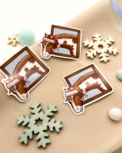 Papiersticker Weihnachten Fuchsschecke