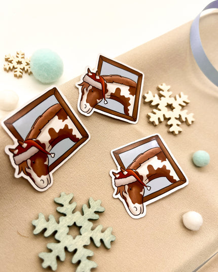 Papiersticker Weihnachten Fuchsschecke