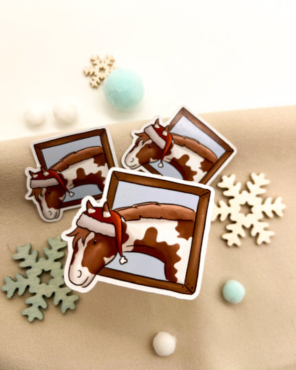 Papiersticker Weihnachten Fuchsschecke
