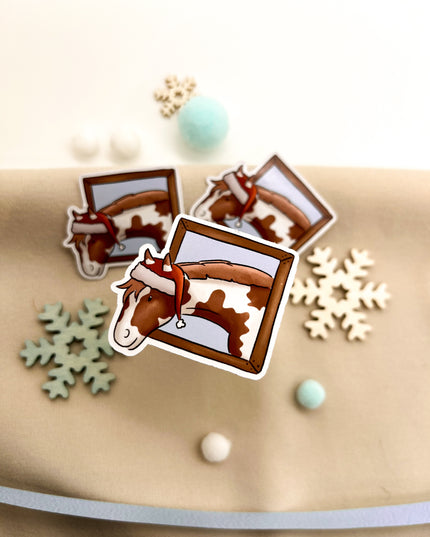 Papiersticker Weihnachten Fuchsschecke