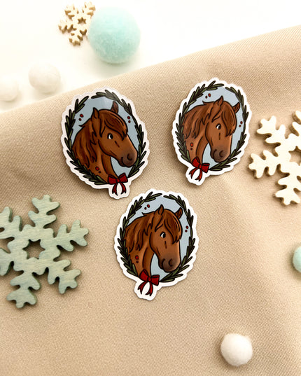 Papiersticker Weihnachten Fuchs