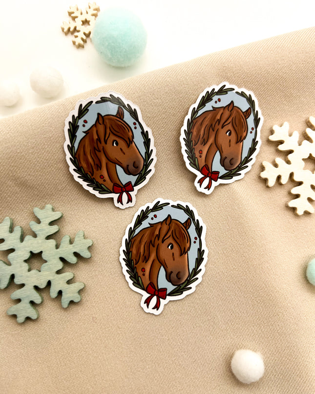 Papiersticker Weihnachten Fuchs