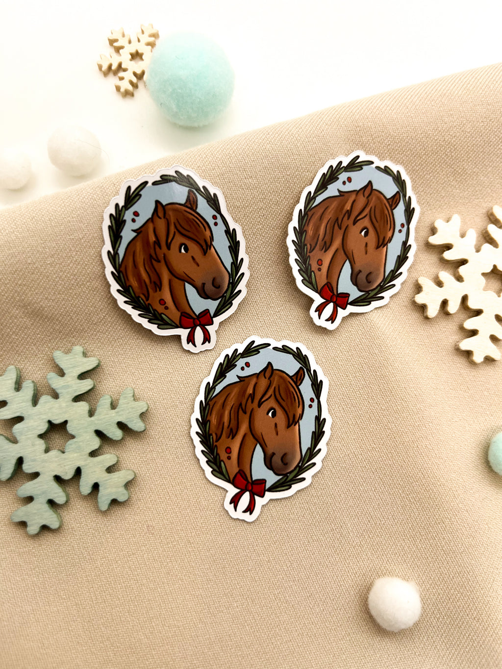 Papiersticker Weihnachten Fuchs