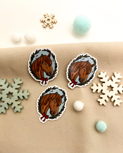 Papiersticker Weihnachten Fuchs