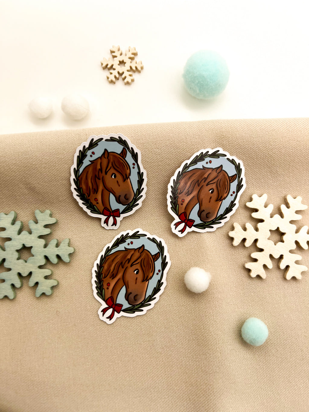 Papiersticker Weihnachten Fuchs