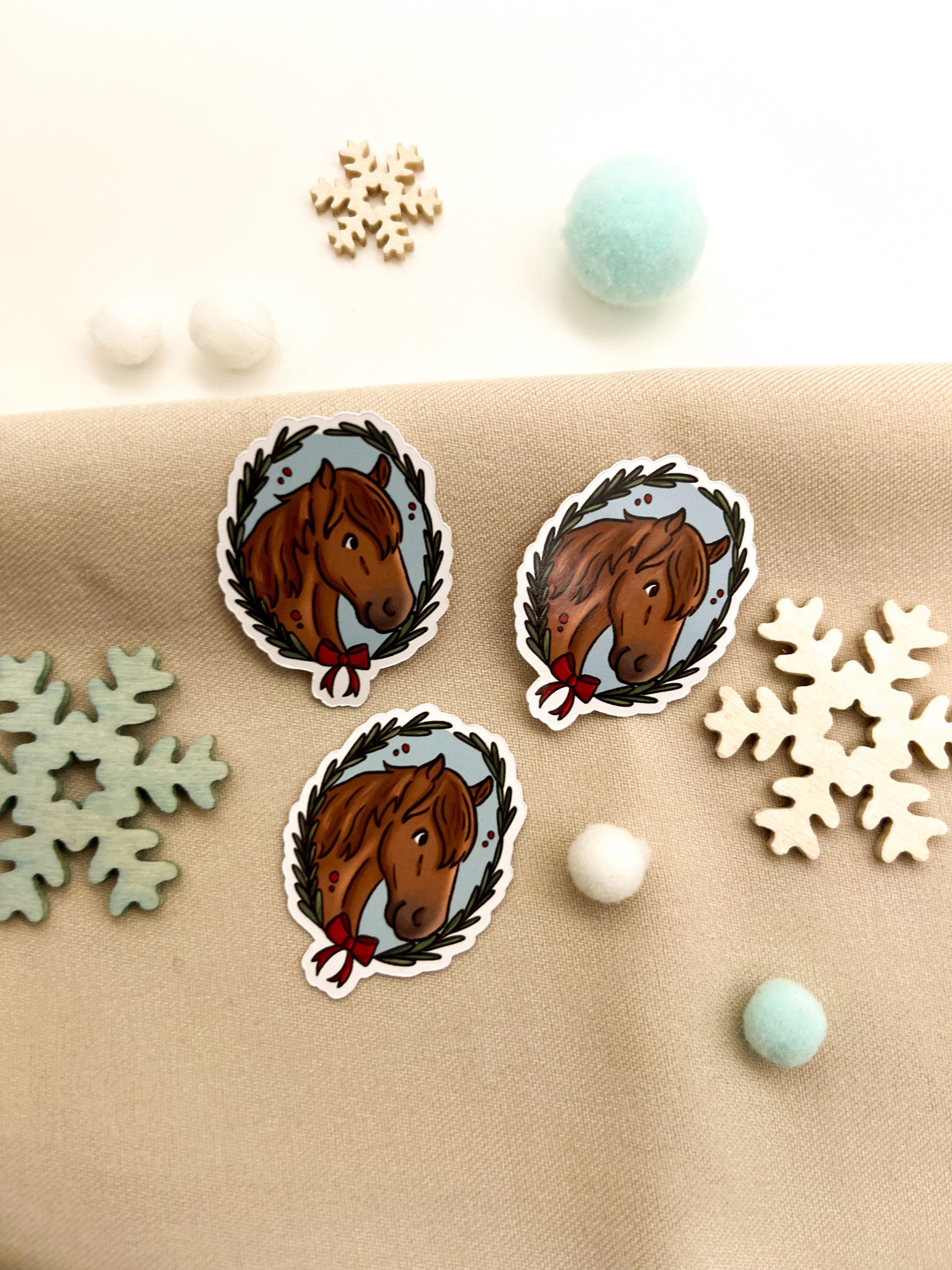 Papiersticker Weihnachten Fuchs