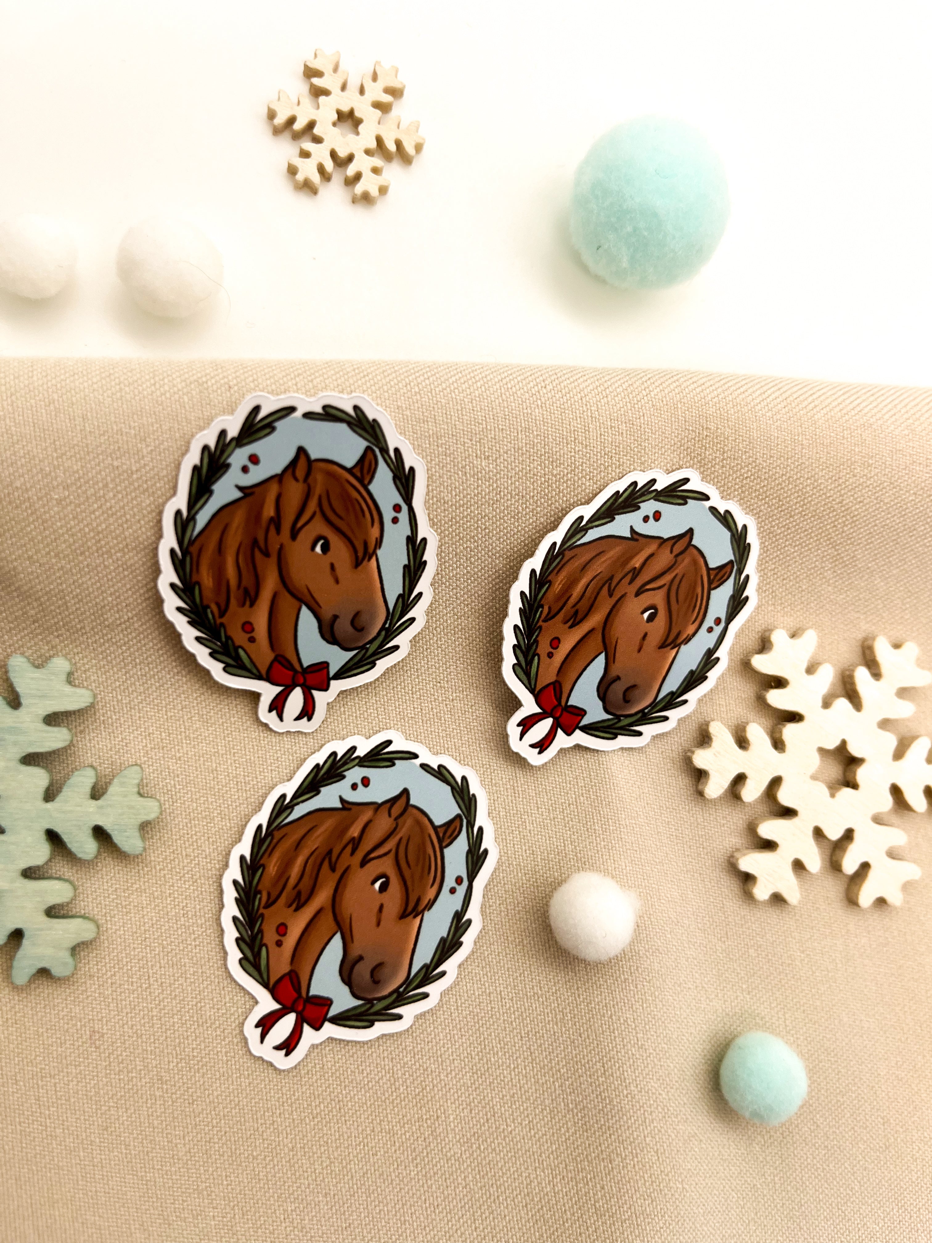 Papiersticker Weihnachten Fuchs