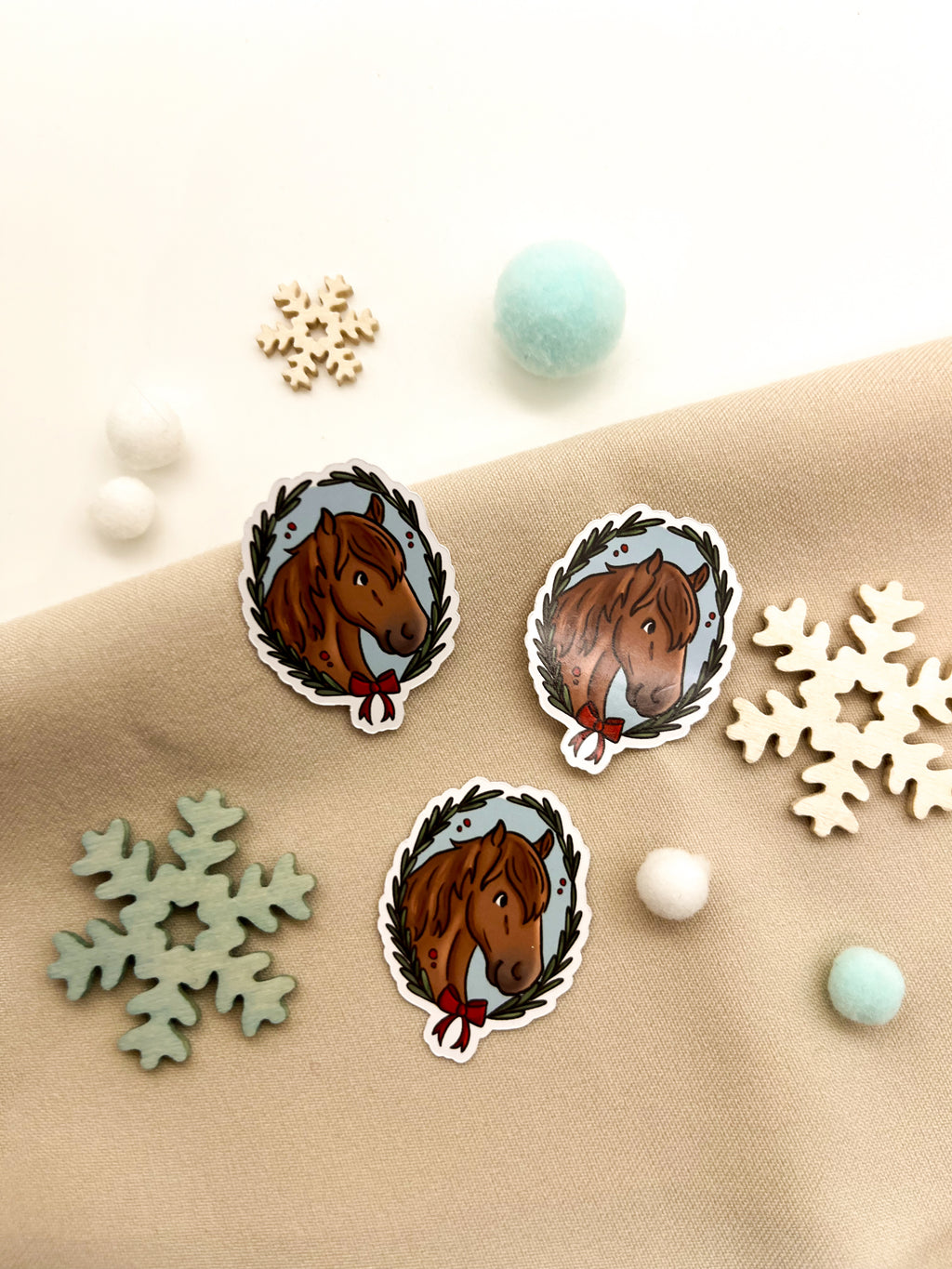 Papiersticker Weihnachten Fuchs