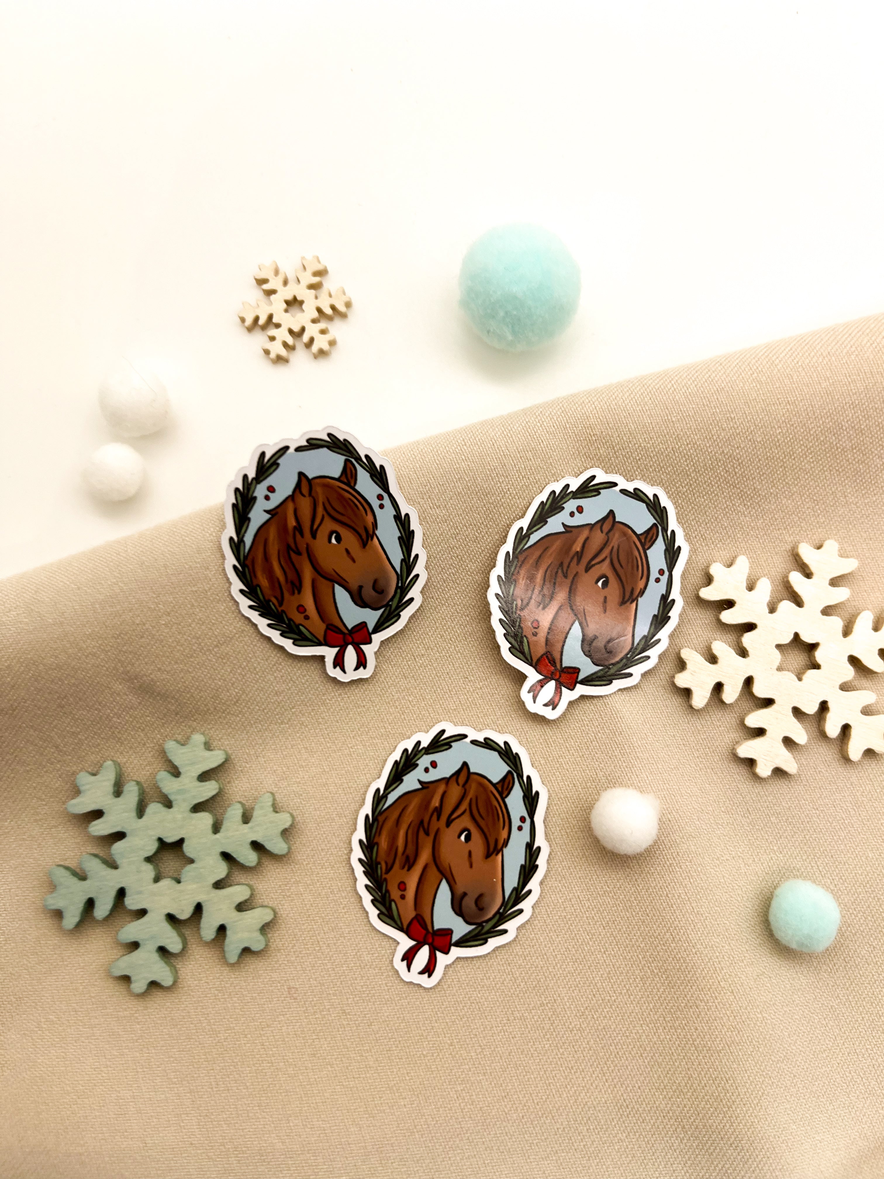 Papiersticker Weihnachten Fuchs