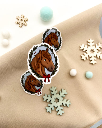 Papiersticker Weihnachten Fuchs