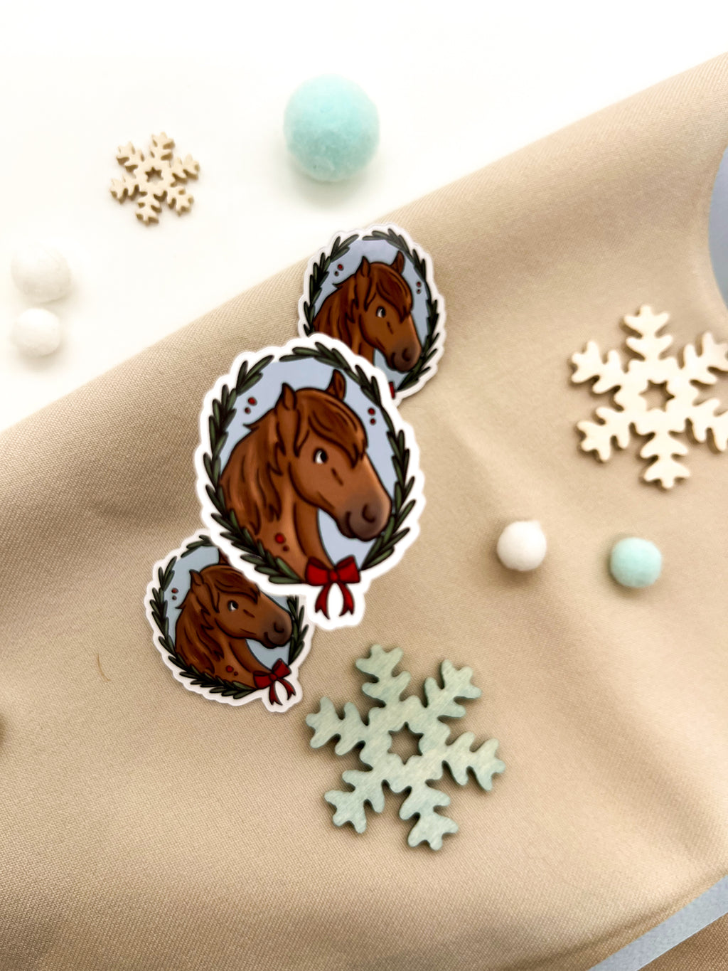 Papiersticker Weihnachten Fuchs